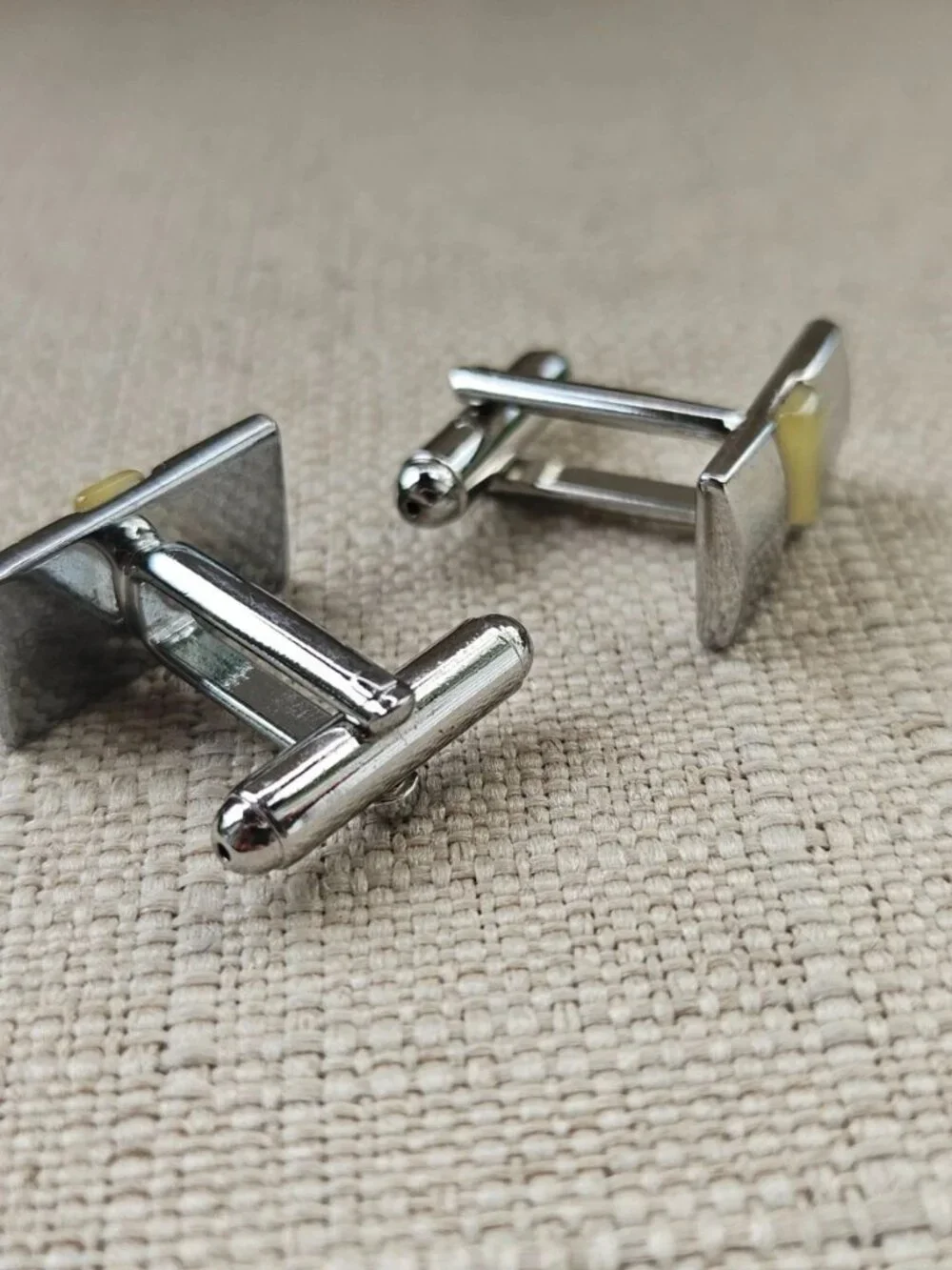 Joseph Abboud Men Cufflinks Silver Tone Dress Shirt Cuff Links New w/ Defect